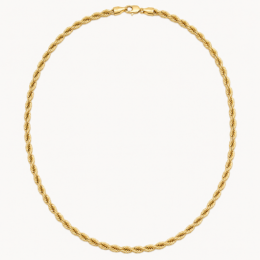 24-inch 10K gold twisted rope chain